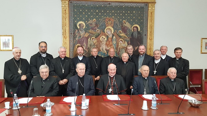 FOTO: Ierarhii catolici din România în vizită la Congregaţia pentru Episcopi