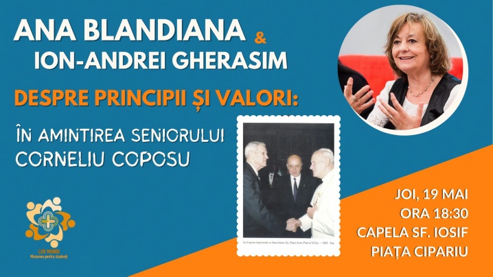 Anunț: Tinerii în dialog cu Ana Blandiana și Ion-Andrei Gherasim