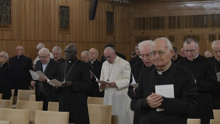 Papa Francisc la Ariccia, la Exerciţii spirituale pentru Postul Mare