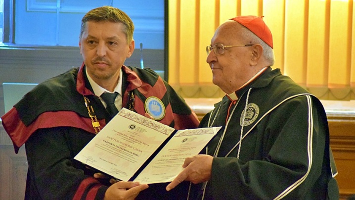 FOTO/VIDEO: Cardinalul Leonardo Sandri, Doctor Honoris Causa al Universității Babeș-Bolyai