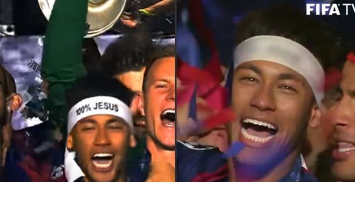 VIDEO: FIFA a CENZURAT numele lui ISUS de pe banderola purtată de Neymar