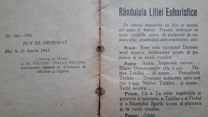 Din istoria vieții spirituale în Biserica Greco-Catolică [3] Binecuvântarea Euharistică