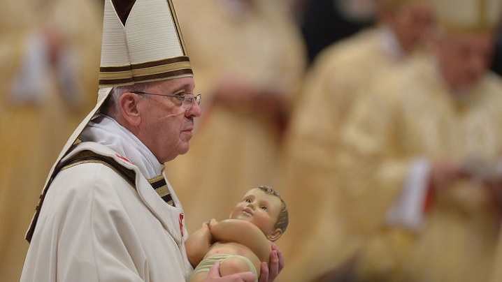 Predica Papei Francisc la Sf. Liturghie din Noaptea de Crăciun 2017