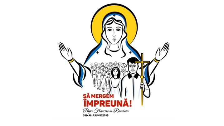 Explicație logo: ”Să mergem împreună!” - Papa Francisc în România