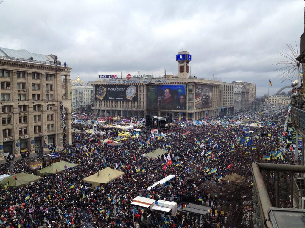 Episcopii Bisericii Greco-Catolice Ucrainiene au celebrat Sfânta Liturghie în mijlocul protestatarilor aflați în Piața Maidan din Kiev