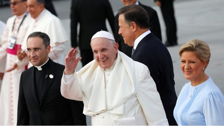 Sosirea Papei Francisc în Panama sub semnul bucuriei