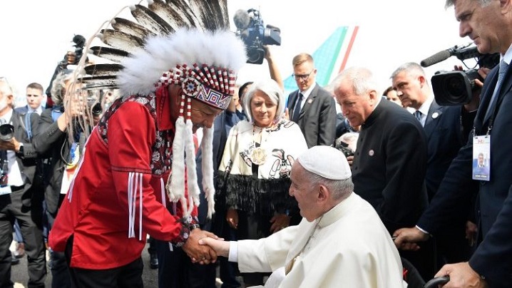 Papa Francisc a ajuns în Canada pentru ”un pelerinaj de pocăință”
