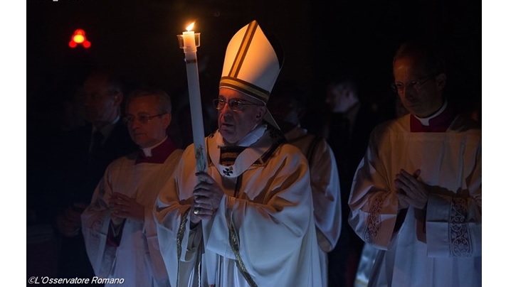 Sâmbăta Sfântă și slujba învierii cu papa Francisc