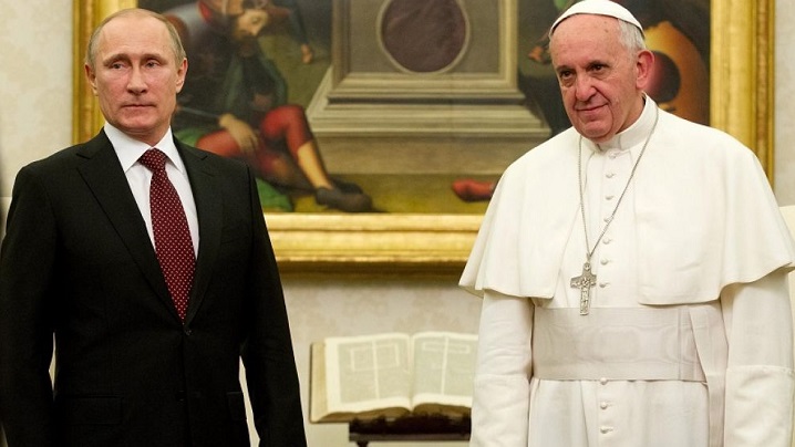 Întâlnire între Papa Francisc şi Vladimir Putin