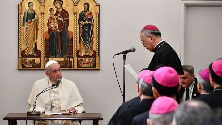 Papa Francisc în Japonia. Întâlnirea cu episcopii niponi, la nunţiatura din Tokyo