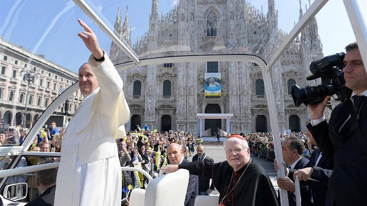 Papa Francisc la Milano: Dumnezeu caută inimi asemenea inimii Mariei