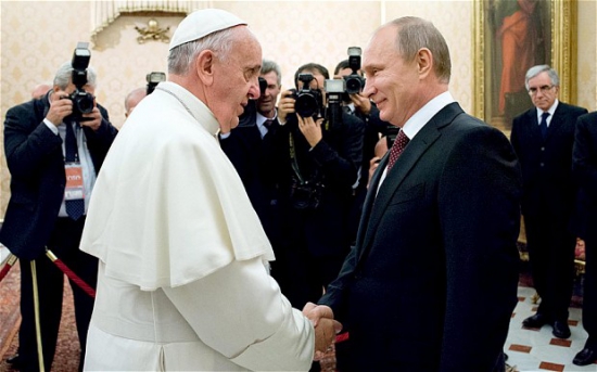 În vizită, la Papa Francisc, preşedintele Rusiei, Vladimir Putin