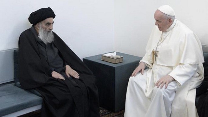 Prietenia între religii, la întâlnirea papei Francisc cu ayatolahul Al-Sistani, liderul șiiților irakieni