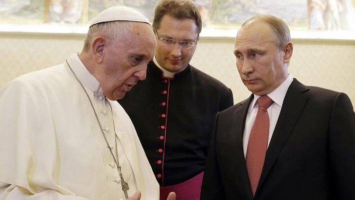 Papa Francisc îi cere președintelui Putin un efort sincer pentru rezolvarea conflictului ucrainean
