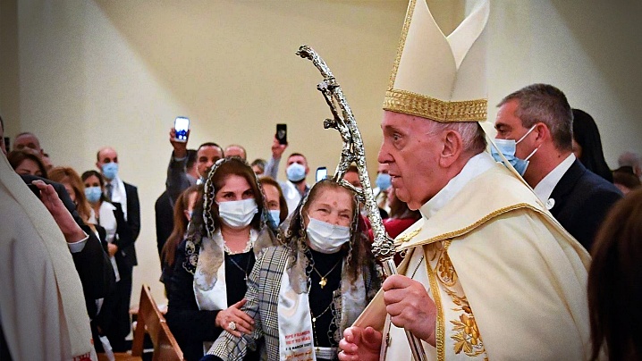 Papa Francisc, în catedrala ”Sf. Iosif” din Bagdad: Cine trăiește ca Isus aduce cerul pe pământ