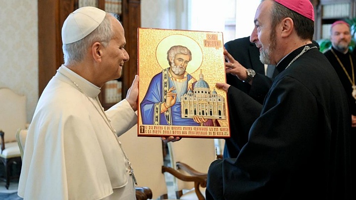 La Papa Leon XIV, membrii Sinodului Episcopilor Bisericii Greco-Catolice din România