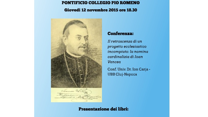 Conferință și prezentare de carte la Colegiul Pontifical Pio Romeno