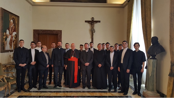 Foto: PS Claudiu și seminariștii de la Blaj, la Congregația pentru Bisericile Orientale