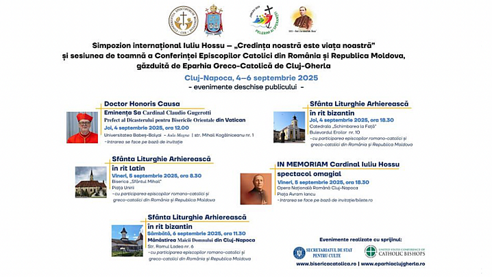 Simpozion internațional „Iuliu Hossu – Credința noastră este viața noastră” 