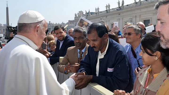 Soțul Asiei Bibi s-a întâlnit cu Papa Francisc