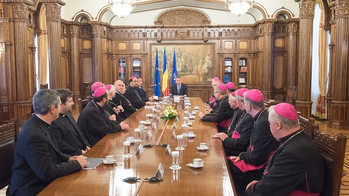 FOTO: Episcopii catolici din România primiți de Președintele Iohannis